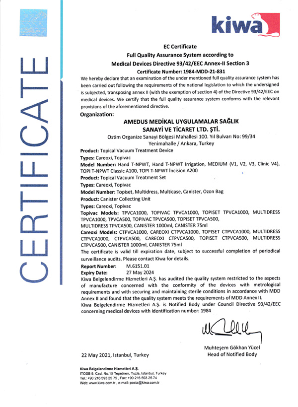 Amedus EC Certificate